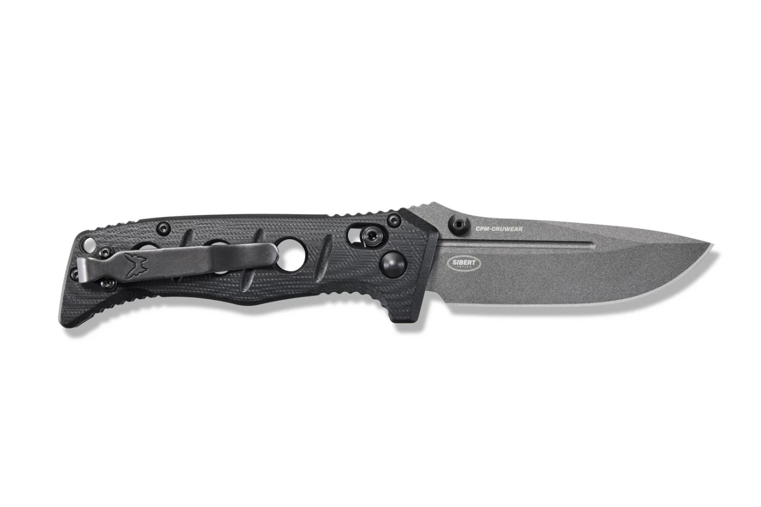 Benchmade Mini ADAMAS Grey CPM-CruWear® Steel Black Handle Folder Knife - 273GY-1 - Image 2