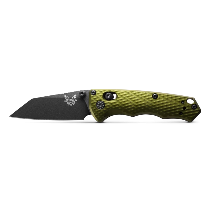 Benchmade Full Immunity Black CPM-M4 Steel Woodland Green Aluminium Handle Folder Knife - 290BK-2 - Image 3