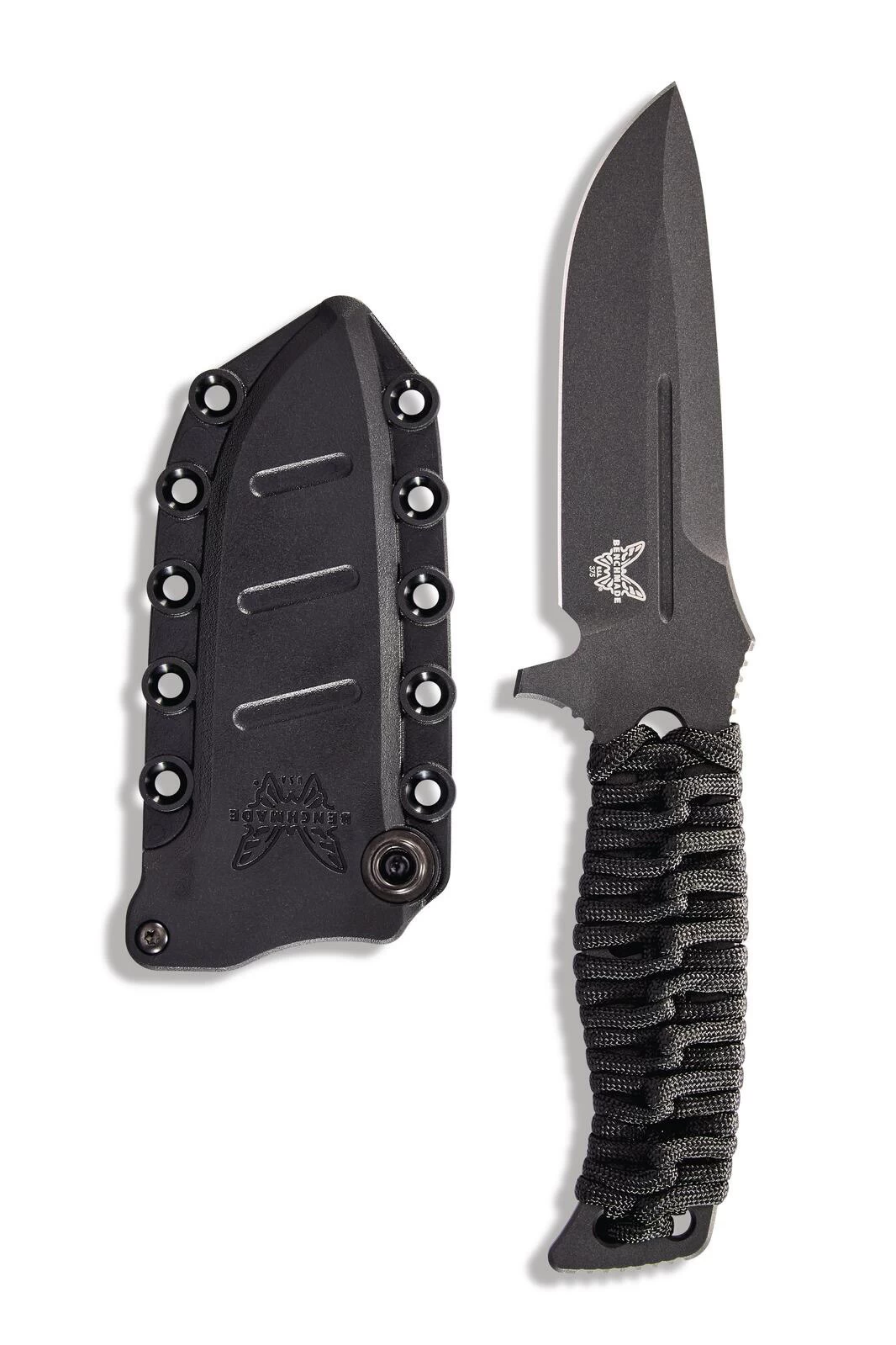 Benchmade ADAMAS CPM-CruWear® Steel Black Fixed Blade Knife, PIM Sheath - 375BK-1 - Image 2