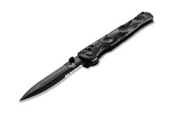 Benchmade Thompson SOCP Black D2 Steel Serrated Edge Black Handle Folder Knife - 391SBK