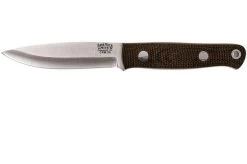 Bark River Mini Bushcrafter CPM 3V, Green Canvas Micarta, Red Liner