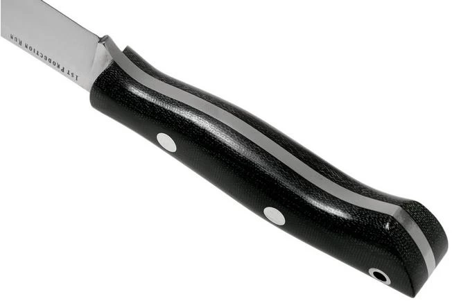 Bark River Mini Aurora Hunter CPM 3V, Black Canvas Micarta - Image 4