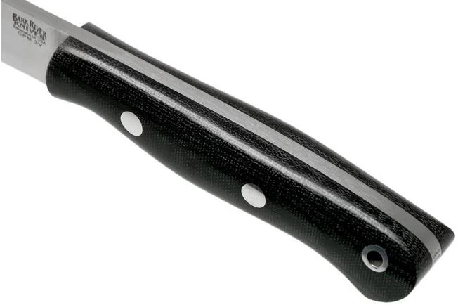 Bark River Mini Aurora Hunter CPM 3V, Black Canvas Micarta - Image 5