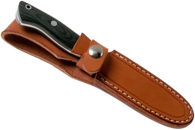 Bark River Mini Aurora Hunter CPM 3V, Black Canvas Micarta - Image 6