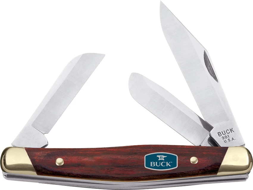 Buck Rosewood Dymondwood Stockman Folding Knife 301RWS