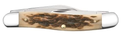 Case Amber Bone Peach Seed Jig (SS) Stockman Folder Knife #00128