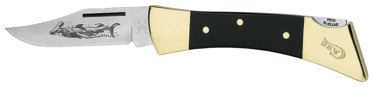 Case Jet-Black Synthetic (SS) Hammerhead Lockback Folder Knife #00177 - Image 2