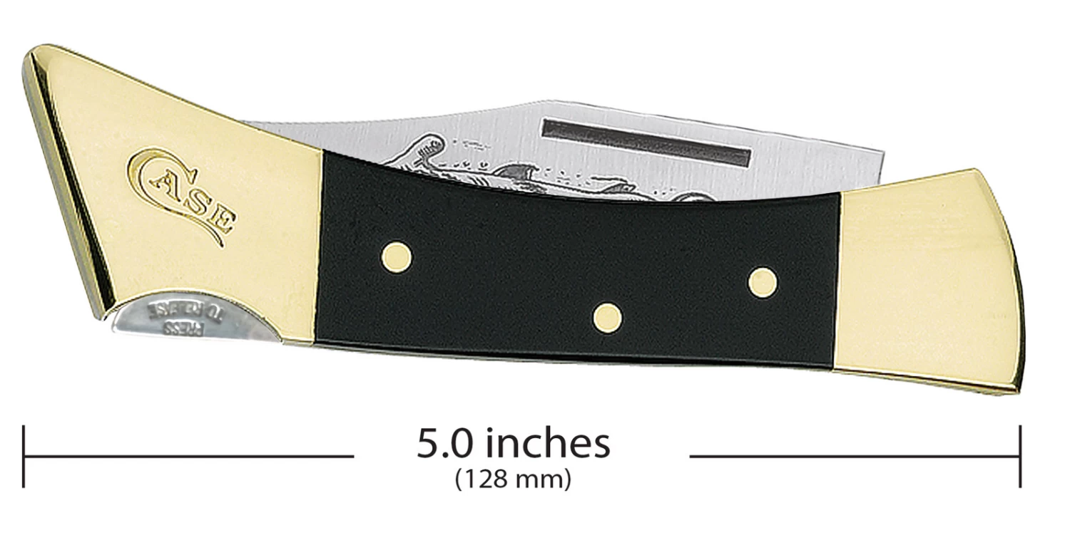 Case Jet-Black Synthetic (SS) Hammerhead Lockback Folder Knife #00177 - Image 5