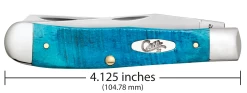 Case Sawcut Jig Caribbean Blue Bone (SS) Large Trapper Folder Knife #25592