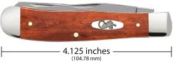 Case Smooth Chestnut Bone (SS) Large Trapper Folder Knife #28707