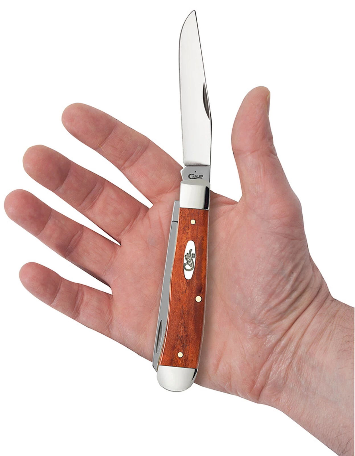 Case Smooth Chestnut Bone (SS) Large Trapper Folder Knife #28707 - Image 5
