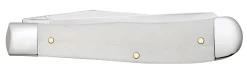 Case War Series Iraqi Freedom Embellished Smooth Natural Bone (SS) Large Trapper Folder Knife #50954
