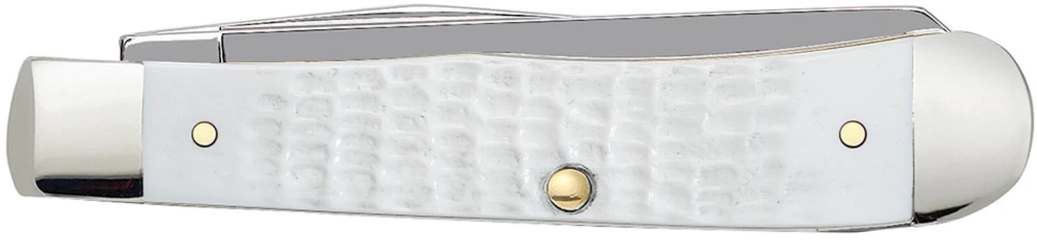 Case Sparxx Standard Jig White Synthetic (SS) Large Trapper Folder Knife #60182 - Image 2