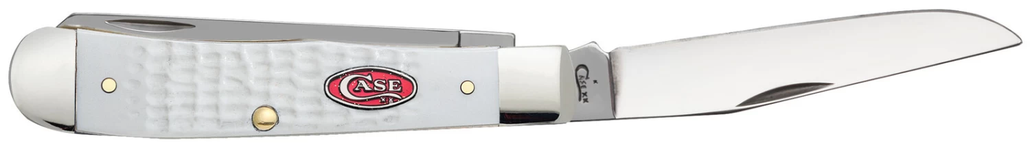 Case Sparxx Standard Jig White Synthetic (SS) Large Trapper Folder Knife #60182 - Image 3