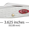 Case Sparxx Standard Jig White Synthetic (SS) Medium Sloped Bolster Stockman Folder Knife #60184