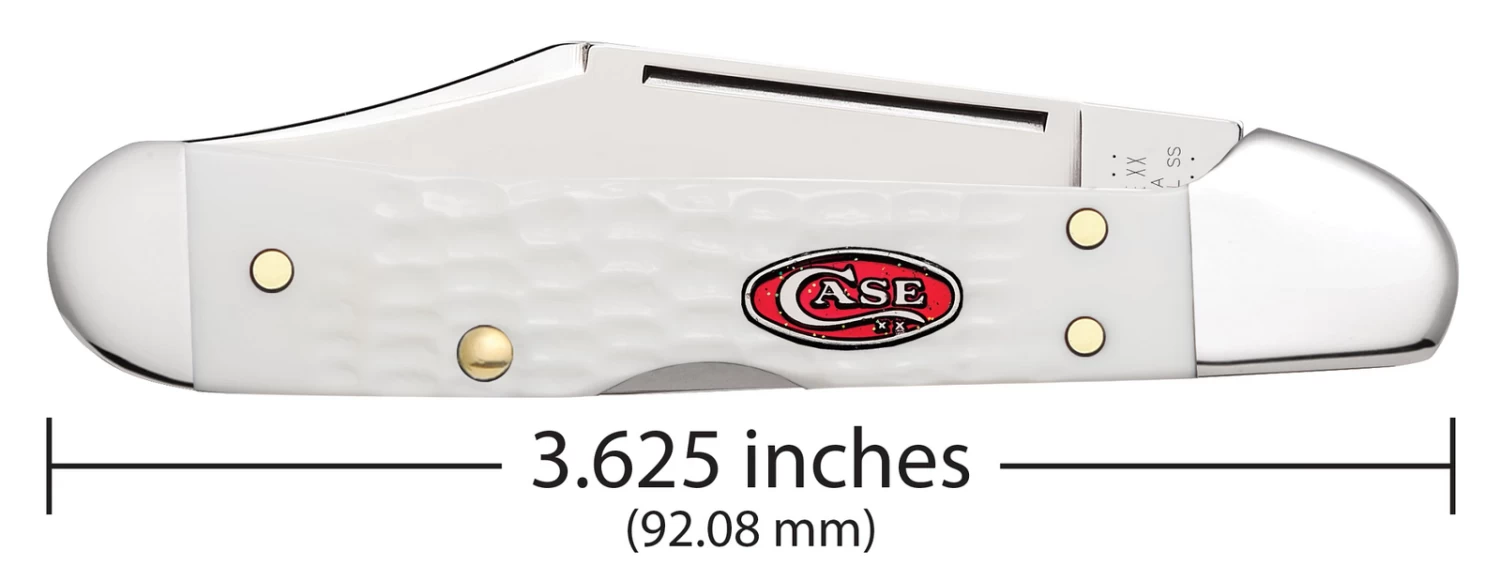 Case Sparxx Standard Jig White Synthetic (SS) Mini Copperlock Folder Knife #60185