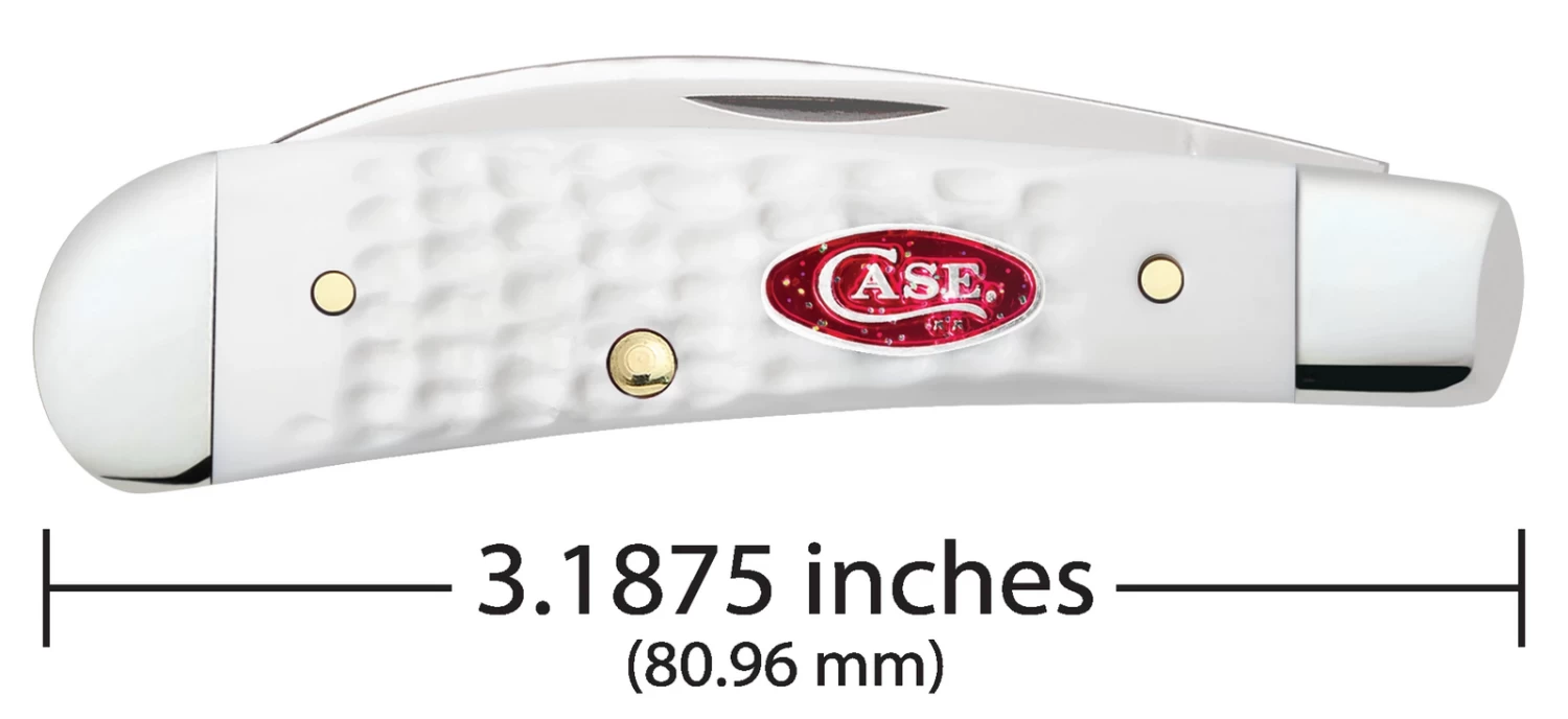 Case Sparxx Standard Jig White Synthetic (SS) Sway Back Folder Knife #60192