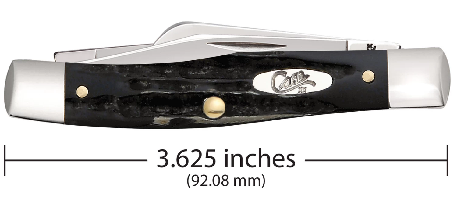 Case Jigged Buffalo Horn (SS) Medium Stockman Folder Knife #65012