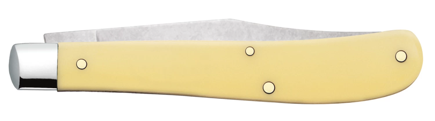 Case Yellow Synthetic (SS) Slimline Trapper Folder Knife #80031 - Image 2