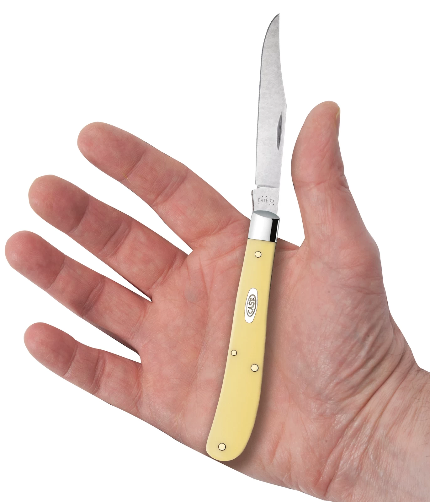 Case Yellow Synthetic (SS) Slimline Trapper Folder Knife #80031 - Image 5
