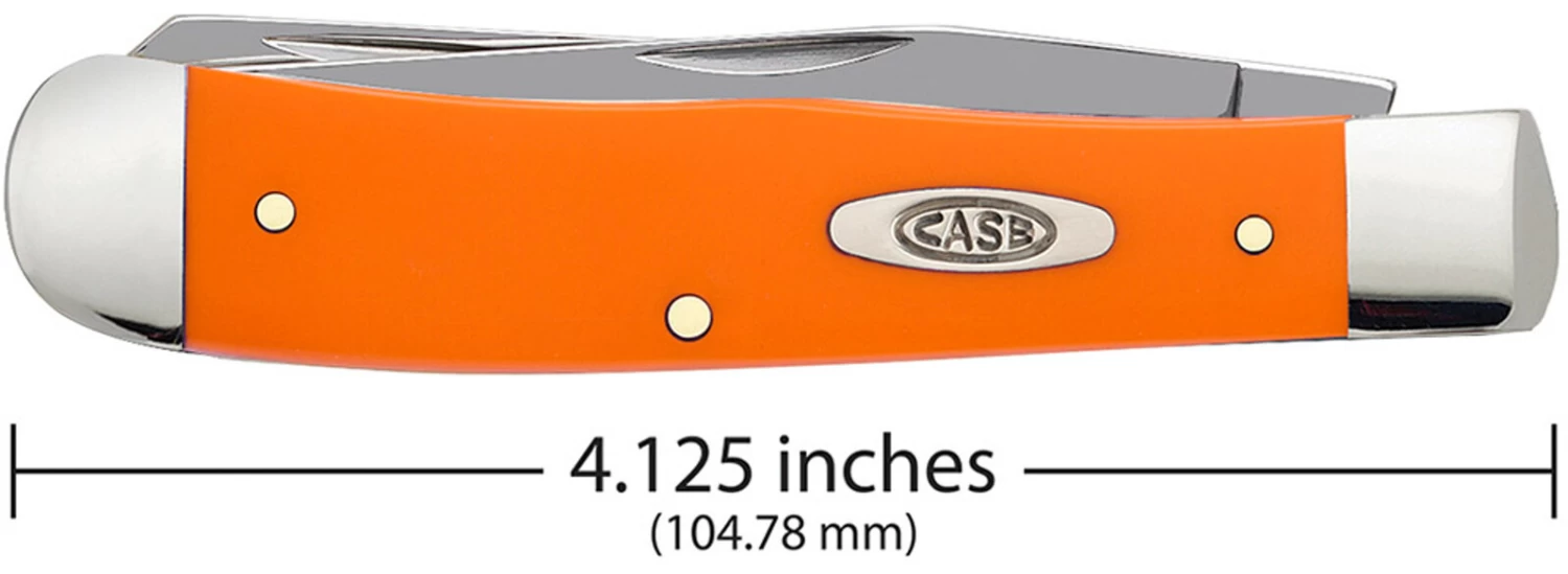 Case Orange Synthetic (SS) Large Trapper Folder Knife #80500