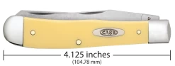 Case Yellow Synthetic (SS) Large Trapper Folder Knife W/ Pocket Clip #81091