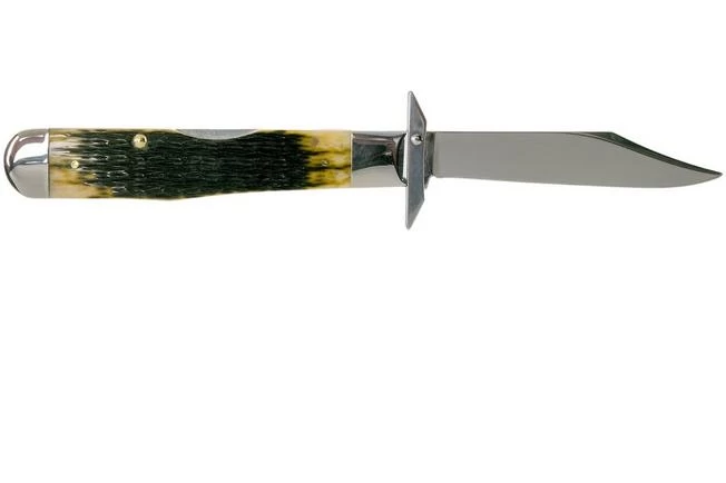 Case Cheetah Olive Green Bone, Russell Jig, 13285, 6111 1/2L SS Pocket Knife - Image 2