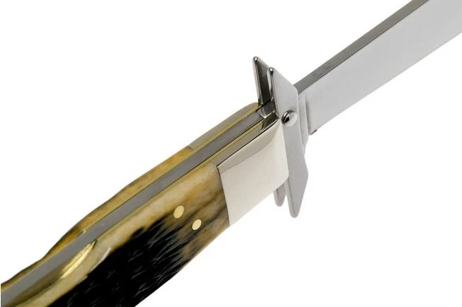 Case Cheetah Olive Green Bone, Russell Jig, 13285, 6111 1/2L SS Pocket Knife - Image 6