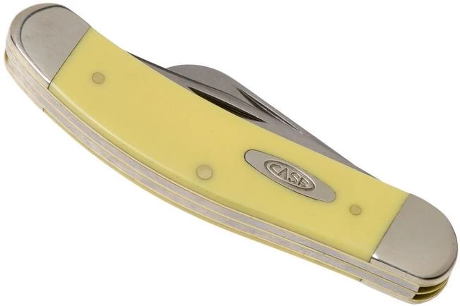 Case Medium Sowbelly Yellow Synthetic 30118, TB3339 CV Pocket Knife - Image 4