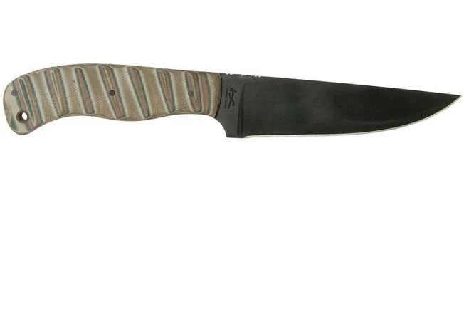 Case Winkler Skinner 43171 Kevin Holland, Sculpted Multi-Camo G10, Leather Sheath Hunting Knife - Image 2