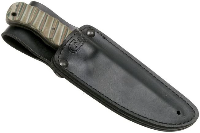 Case Winkler Skinner 43171 Kevin Holland, Sculpted Multi-Camo G10, Leather Sheath Hunting Knife - Image 6