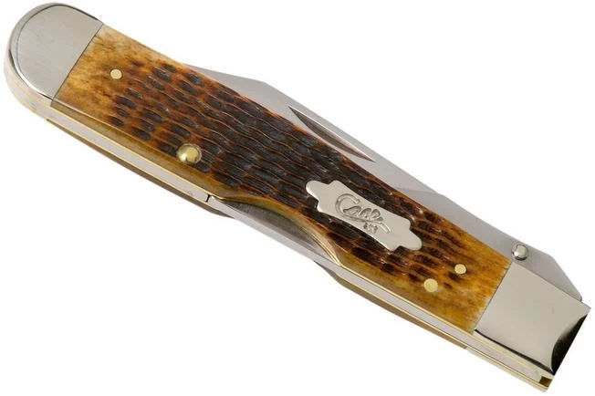 Case Cheetah Antique Bone, Rogers Corn Cob Jig, 52836, 6111 1/2L SS Pocket Knife - Image 4