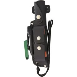 Cudeman JJ.SK2 Black Micarta Bohler N-695 Steel Survival Fixed Blade Knife, Leather Sheath - 125-MC