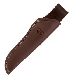 Cudeman Nordic Style Curly Birch Bohler N-695 Steel Hunting Fixed Blade Knife, Leather Sheath - 138-