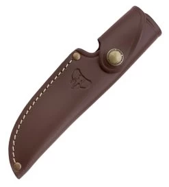 Cudeman Deer Stag Vanadium Steel Classic Hunting Fixed Blade Knife, Leather Sheath - 146-C