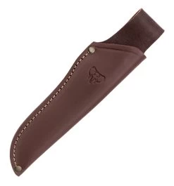 Cudeman Deer Stag Vanadium Steel Classic Hunting Fixed Blade Knife, Leather Sheath - 228-C