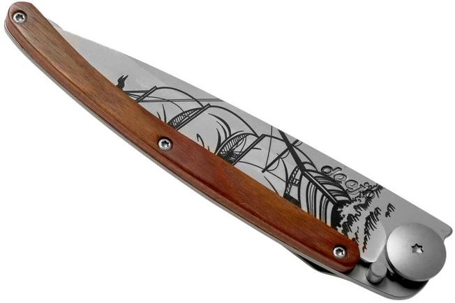 Deejo Tattoo 37g, Coral Wood, Corsair 1CB000063 Pocket Knife - Image 4