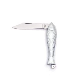 Mikov Rybička "Little Fish" Silver Pocket Folder Knife - 130-NZn-1/KAPESNI