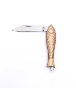 Mikov Rybička "Little Fish" Golden Pocket Folder Knife - 130-NZn-1/ZL