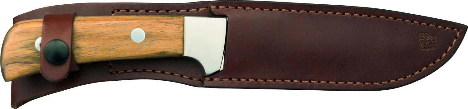 Mikov Les Forest Wood Hunting Narrow Fixed Blade Knife, Leather Sheath - 398-ND-13/A