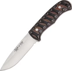 Nieto Coyote Brown Katex Hunting Fixed Blade Knife, Leather Sheath - 2050