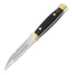 Puma Falknersheil II Black Micarta Handle Fixed Blade Hunting Knife, Leather Sheath - 123515
