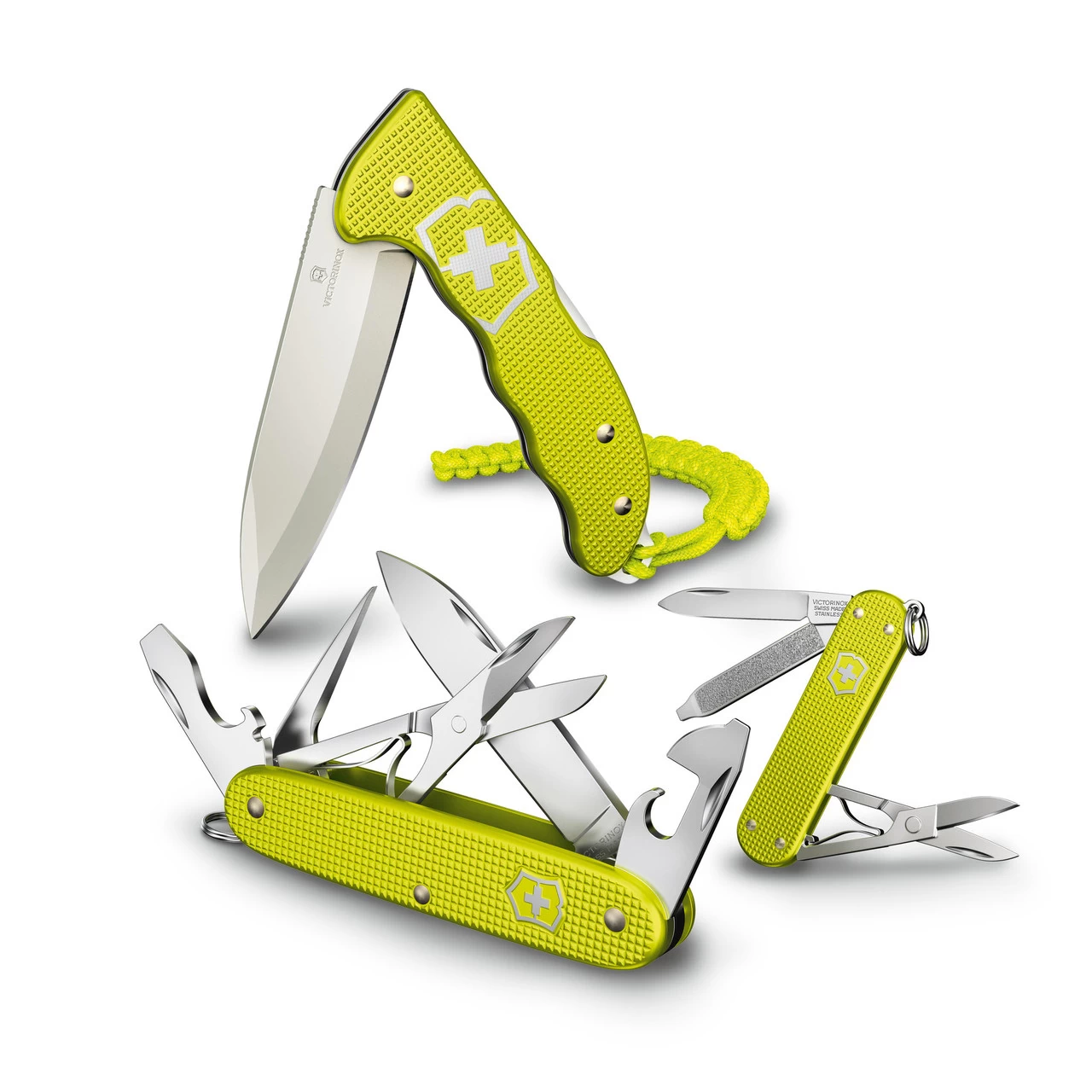 Victorinox Swiss Army Hunter Pro Alox Electric Yellow Limited Edition 2023 Folder Pocket Knife - 352 - Image 6